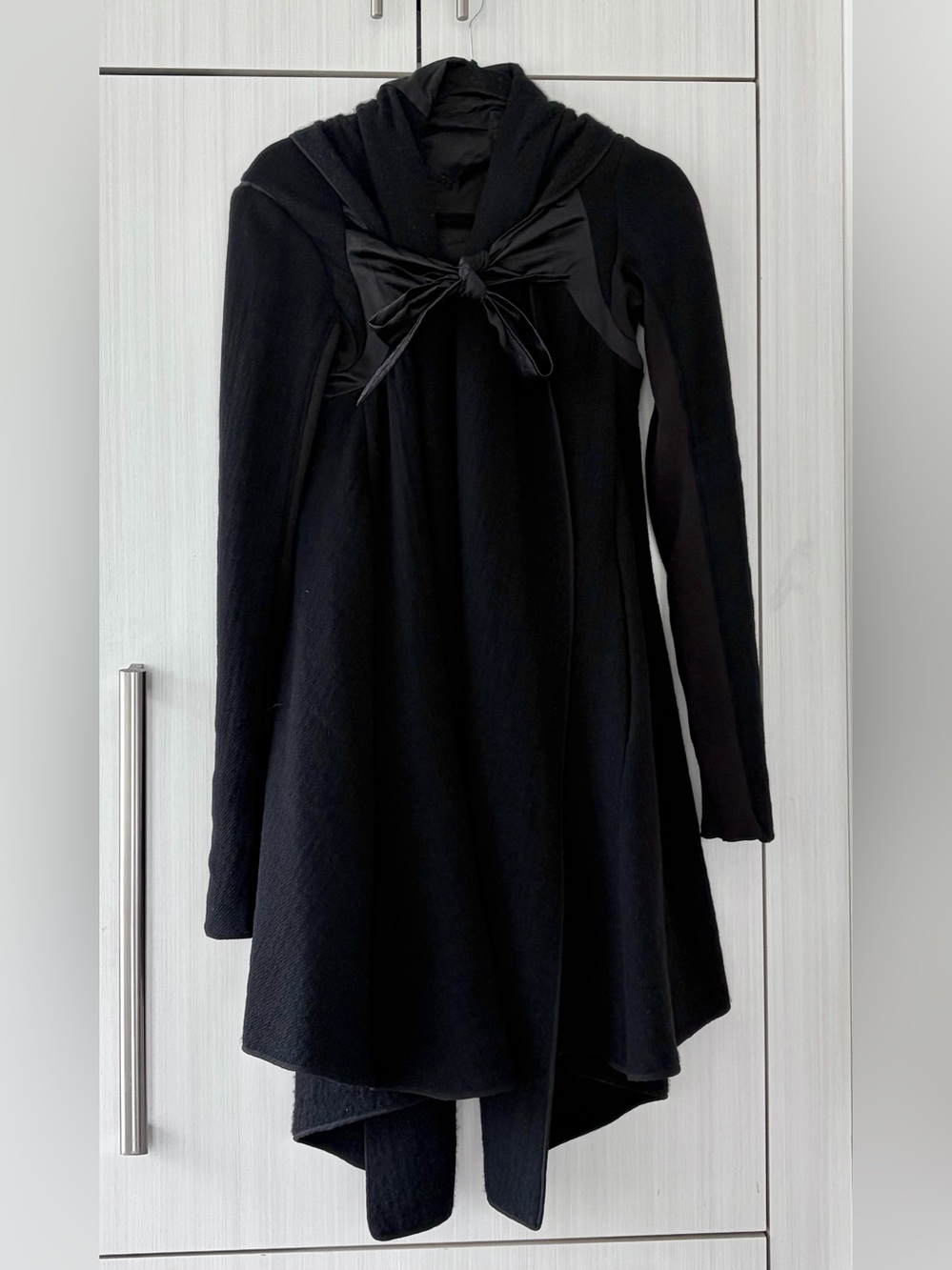 Rick Owens Cashmere Coat Cardigan Tie Front Knit